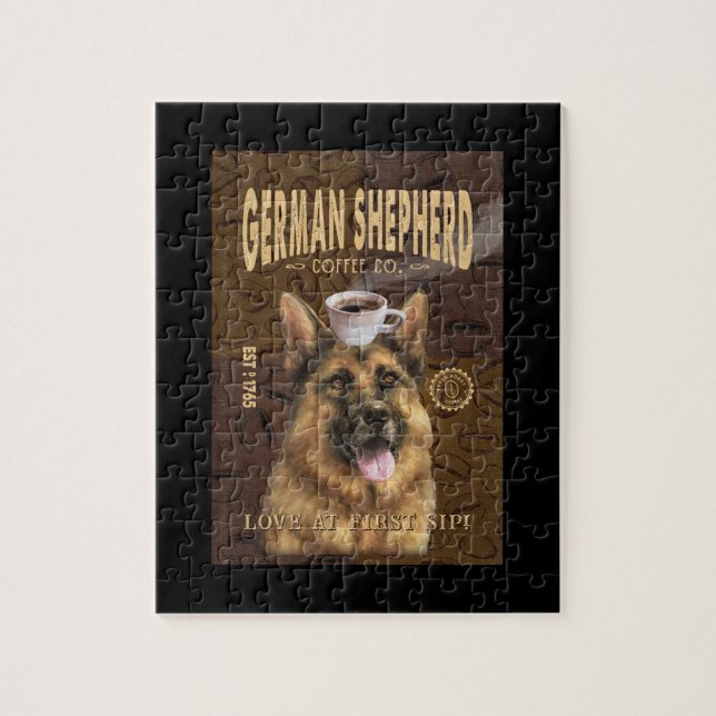 Quebra-cabeça Canvas da Companhia de Café german shepherd (Vertical)