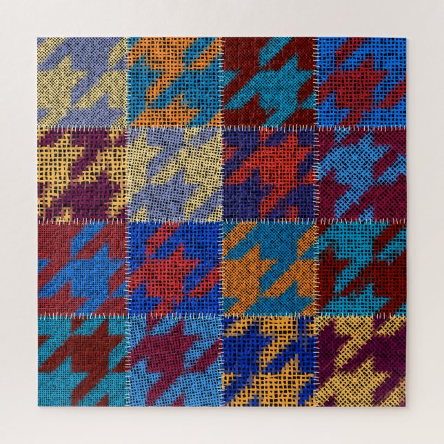 Quebra-cabeça Canvas de retalhos: imitação do padrão de colheita (Vertical)