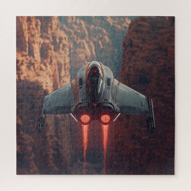 Quebra-cabeça Canyon Run Jet com Afterburners - Sci-Fi Quebra-ca (Vertical)