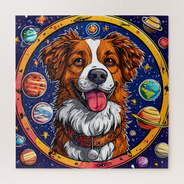 Quebra-cabeça Cão alegre (Vertical)