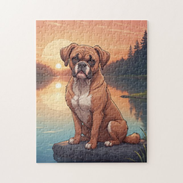 Quebra-cabeça Cão boxer (Vertical)