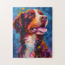 Quebra-cabeça Cão Brittany Colorido