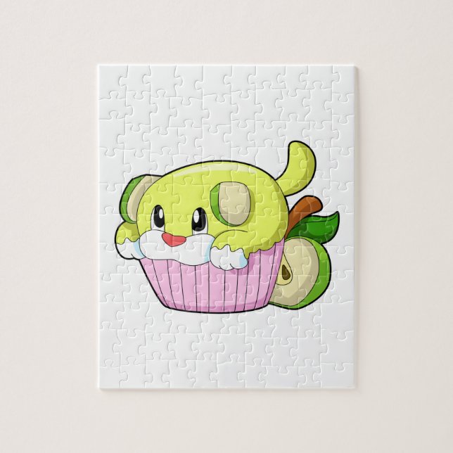 Quebra-cabeça Cão com Bolo (Vertical)