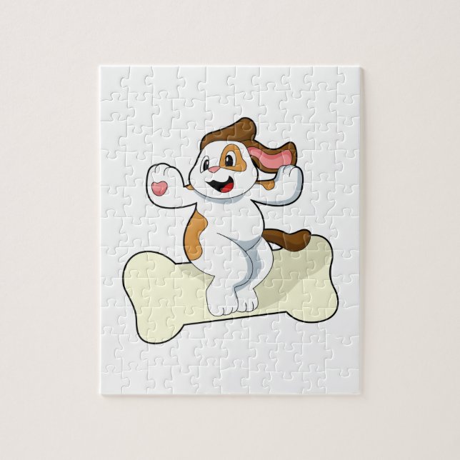 Quebra-cabeça Cão com Osso (Vertical)