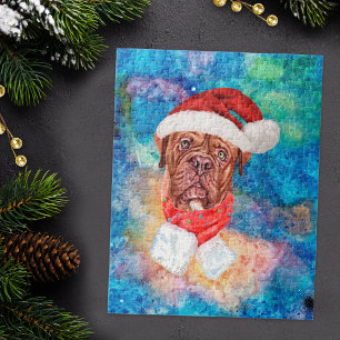 Quebra-cabeça Cão da Raça Mastim Francês Natal
