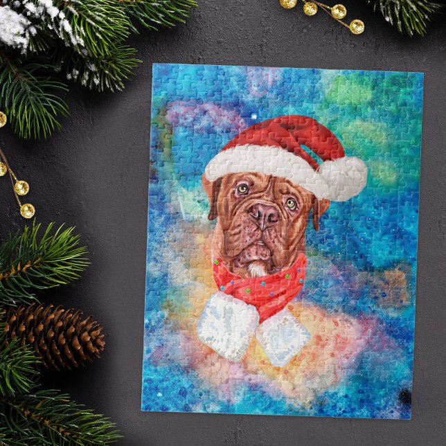 Quebra-cabeça Cão da Raça Mastim Francês Natal (Criador carregado)