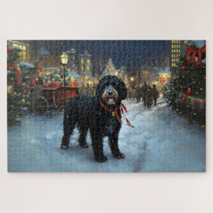 Quebra-cabeça Cão de Água Português Época Festiva de Natal