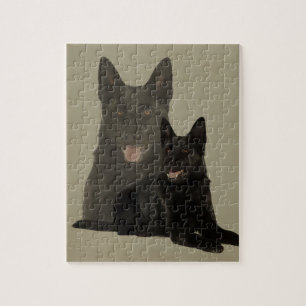 Quebra-cabeça Cão de german shepherd preto - GSD