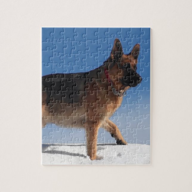 Quebra-cabeça Cão De German shepherd Saudável E Feliz (Vertical)