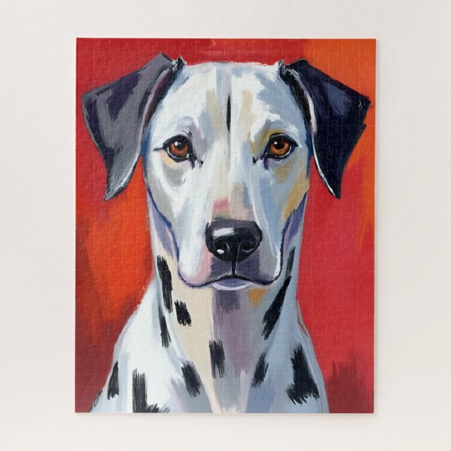 Quebra-cabeça Cão de pintura dálmata Pet aquarela (Vertical)