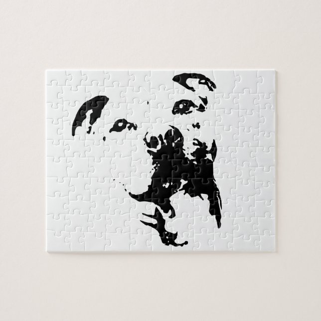 Quebra-cabeça Cão de Pitbull (Horizontal)