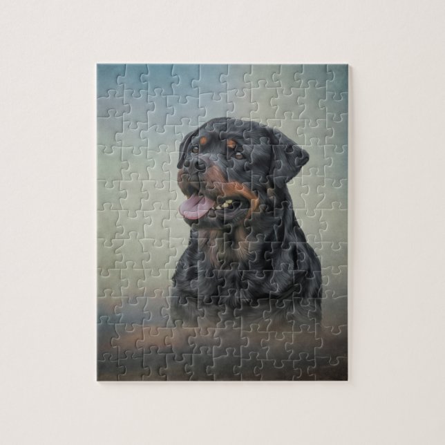 Quebra-cabeça Cão de Rottweiler (Vertical)