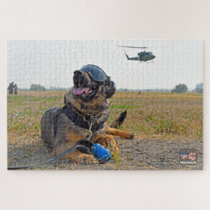 Quebra-cabeça CÃO DE TRABALHO MILITAR DOS EUA (20x30 polegadas)