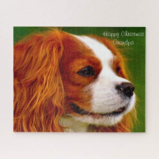 Quebra-cabeça Cão King Charles Spaniel. (Horizontal)