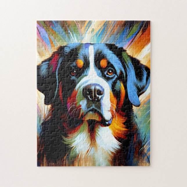 Quebra-cabeça Cão Montanhês Suíço Maior Impressão em Acrílico (Vertical)