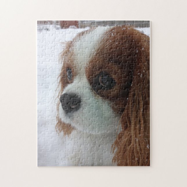 Quebra-cabeça Cão na neve (Vertical)