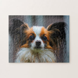 Quebra-cabeça Cão Papillon.