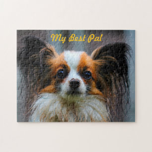 Quebra-cabeça Cão Papillon.
