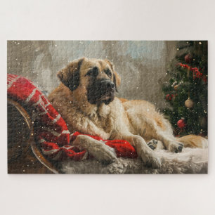 Quebra-cabeça Cão Pastor da Anatólia Natal Festivo