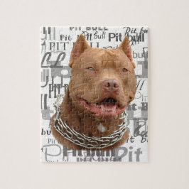 Quebra-cabeça Cão Pitbull