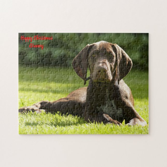 Quebra-cabeça Cão Pointer Alemão. (Horizontal)