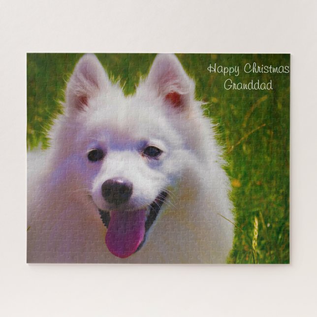 Quebra-cabeça Cão Spitz Japonês. (Horizontal)