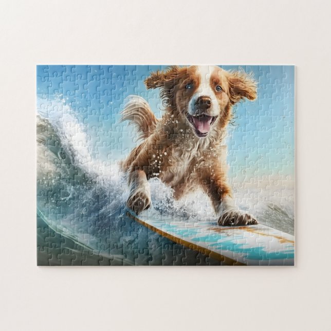 Quebra-cabeça Cão surfador (Horizontal)
