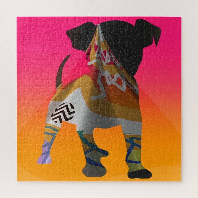 Quebra-cabeça Cãozinho Com Um Scarf (Vertical)