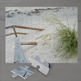 Quebra-cabeça Capa branca de praia, duna de areia branca, fotogr