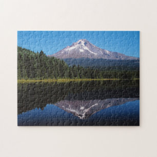 Quebra-cabeça Capa da montagem refletida no lago