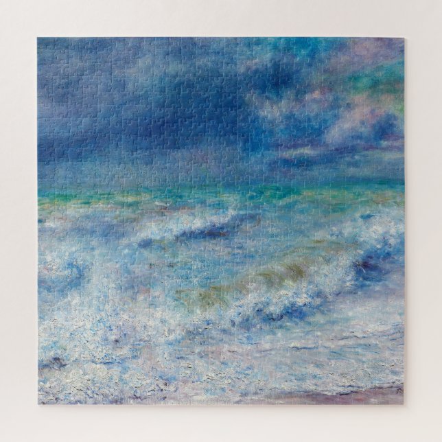 Quebra-cabeça Capa de Mar Azul por Impressionista Renoir (Vertical)