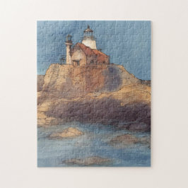 Quebra-cabeça Capa de mar com farol