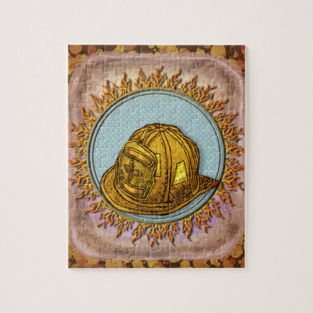 Quebra-cabeça Capacete de Bombeiro Fiel (Vertical)