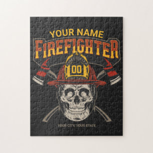 Quebra-cabeça Capacete de caveira de bombeiro personalizado Mach