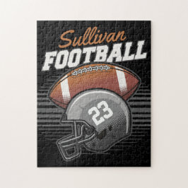 Quebra-cabeça Capacete de Futebol com Número de Jogador Personal