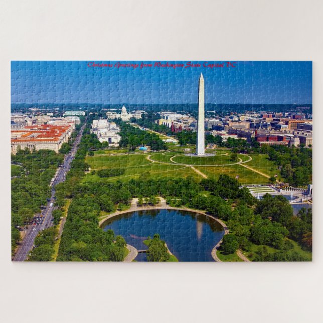 Quebra-cabeça Capital do Estado de Washington DC. Saudações de N (Horizontal)