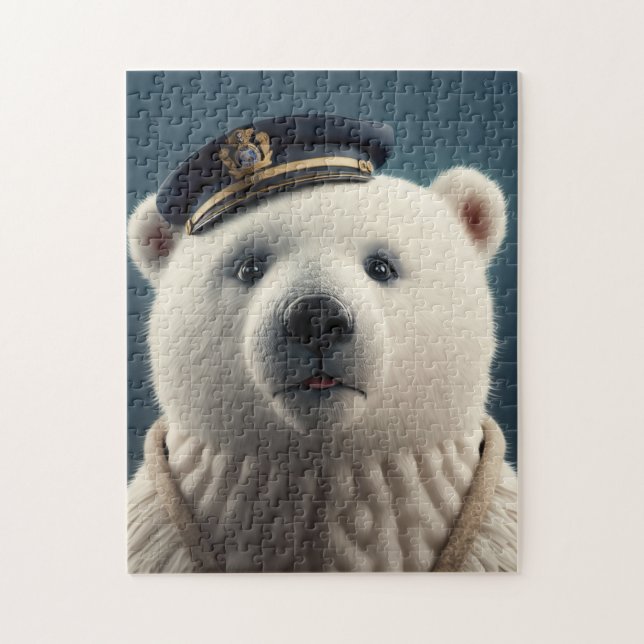 Quebra-cabeça Capitão Piloto de Urso Polar (Vertical)