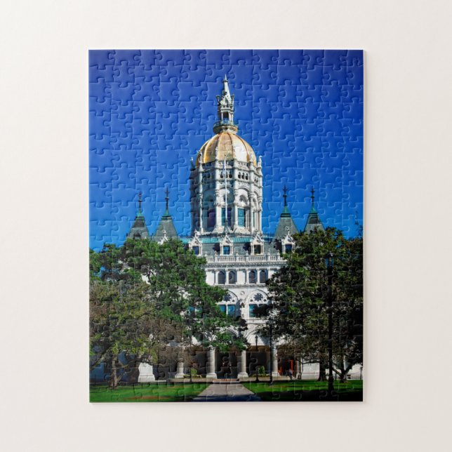 Quebra-cabeça Capitol Estadual de Hartford Connecticut. Quebra-c (Vertical)