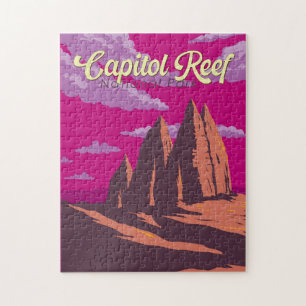 Quebra-cabeça Capitol Reef National Park Ilustração Viagem Art