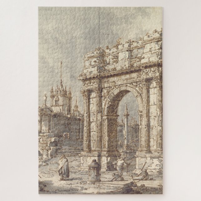 Quebra-cabeça Capriccio com um Arco do Triunfo Romano (Vertical)