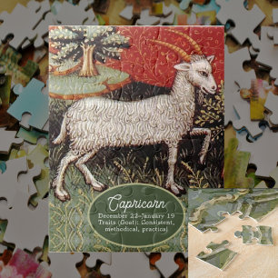 Quebra-cabeça Capricórnio Horoscópio Zodiac Medieval Vintage Peq