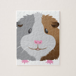 Quebra-cabeça cara bonito da cobaia