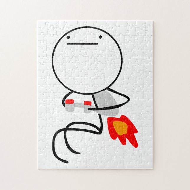 Quebra-cabeça Cara do bloco do jato (Vertical)