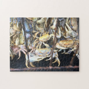 Quebra-cabeça Caranguejo Crawling Pastel Watercolor