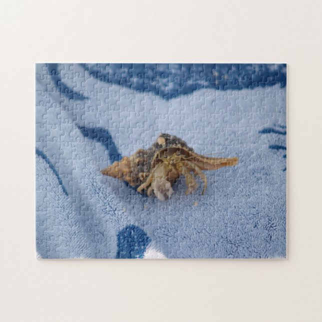 Quebra-cabeça Caranguejo-Malhado Na Foto Da Vida Do Oceano Shell (Horizontal)