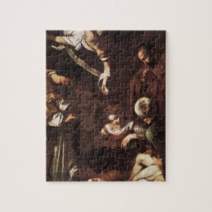 Quebra-cabeça Caravaggio - natividade com St Francis & St