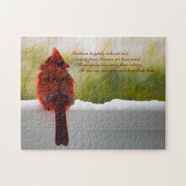 Quebra-cabeça Cardeal com Visitantes do Céu 14x11 desafiando (Horizontal)