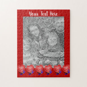 Quebra-cabeça Cardíaco Balões em Forma de Coração Adoram Modelo 