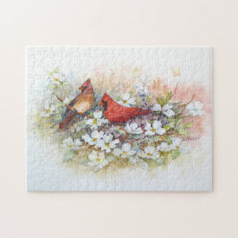 Quebra-cabeça Cardinals and Dogwood Puzzle