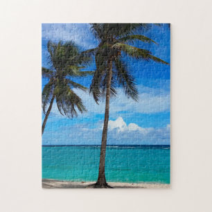 Quebra-cabeça Caribe Guadalupe de Viagem de Praia da Família